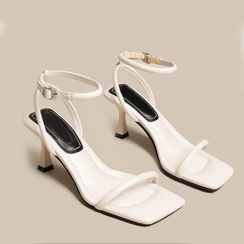 Black Ankle - Strap Stiletto Sandals - Summer Must - Have