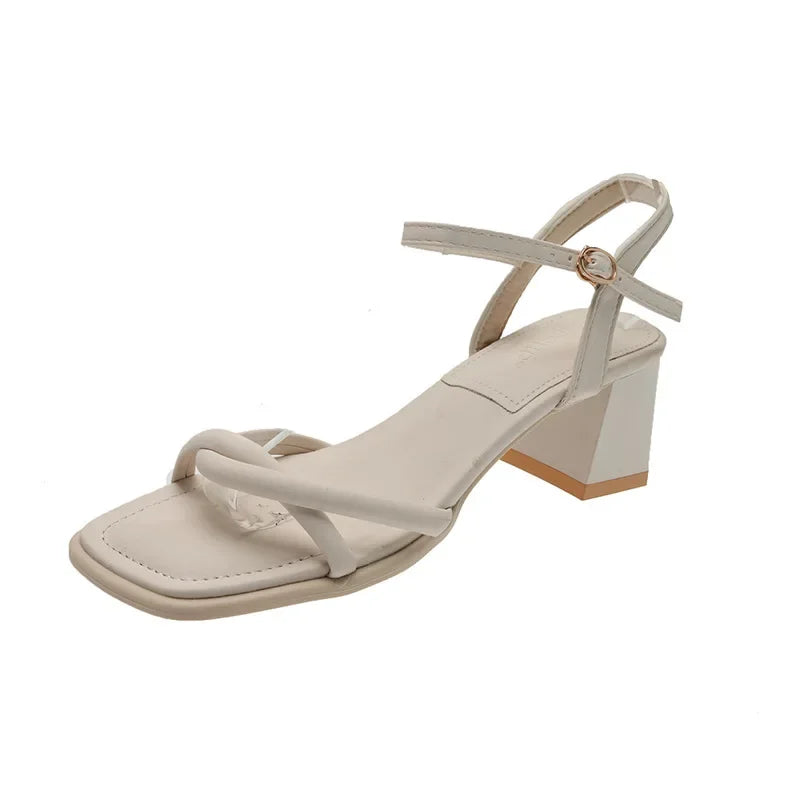 2025 Summer Retro Chunky Heel Sandals