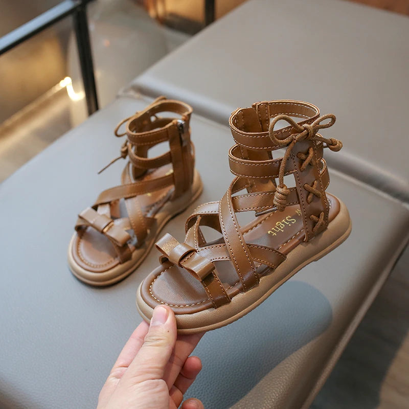Girls’ 2025 Summer Gladiator High-Top Sandals